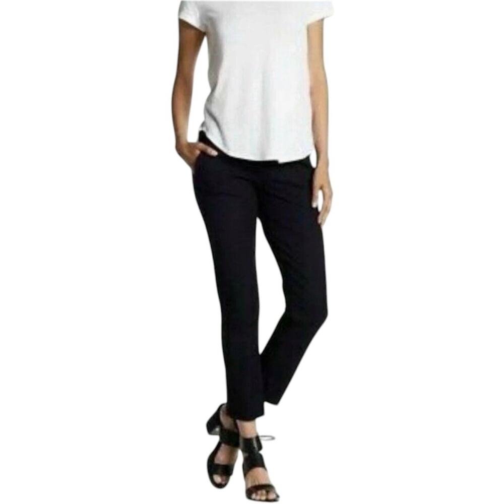 Theory Izelle P Modern Crepe 2 Black Tailored Crop NWT